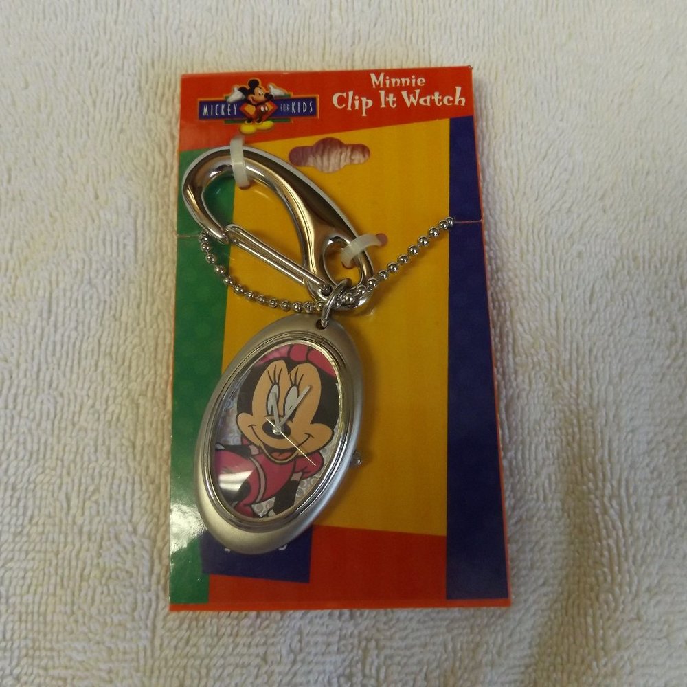 VINTAGE DISNEY "MINNIE" CLIP IT WATCH